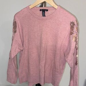 INC International Concepts Pink Sequin Sweatshirt